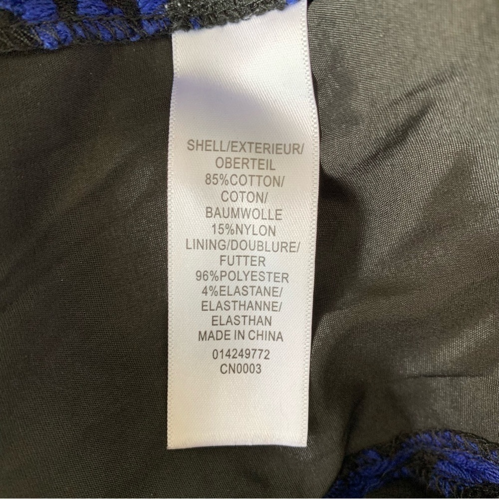 Adrianna Papell Juliet Lace Pleated Sheath Dress Blue Black Size 10P NWT - Picture 8 of 9